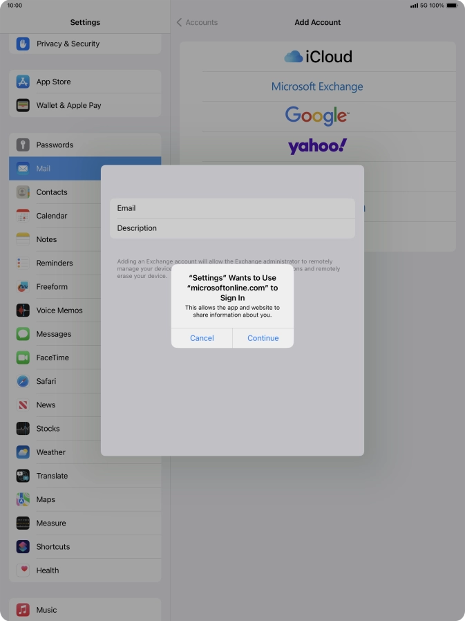 Press Continue. Press Continue.