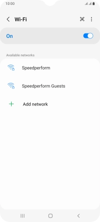 Press the required Wi-Fi network.
