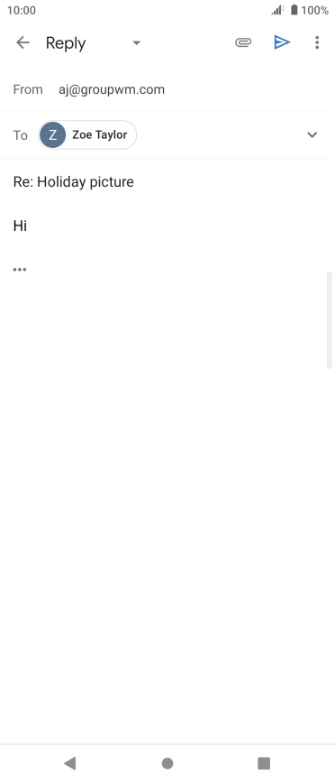 Write the required text and press the send icon. Write the required text and press the send icon.
