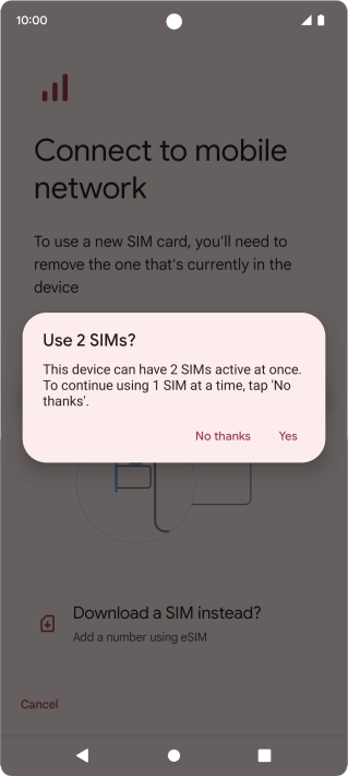 Press Yes. Press Yes.
