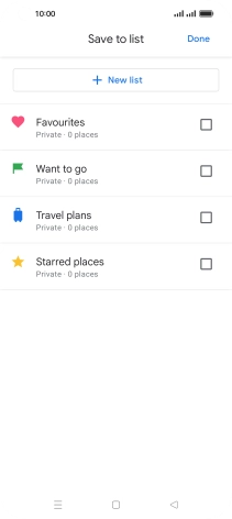 Press the required setting.