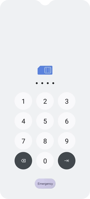 If you're asked to key in your PIN, do so and press arrow right.