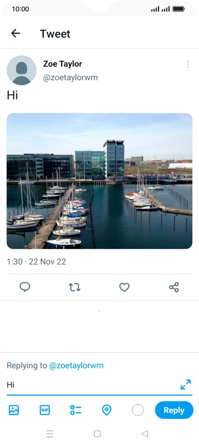 Write your reply and press Reply.