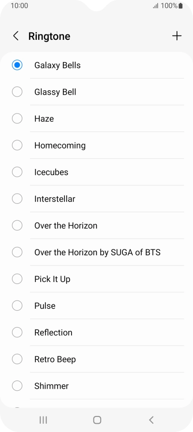 Press the add ring tone icon. Press the add ring tone icon.