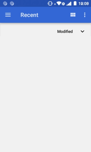Slide your finger right starting from the left side of the screen and go to the required folder.