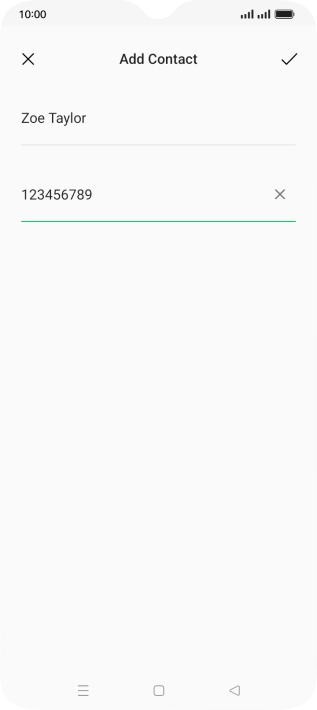 Press the confirm icon.