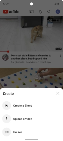 Press Upload a video.