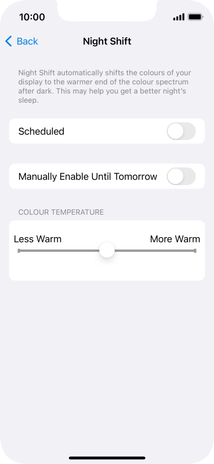 Press the indicator next to 