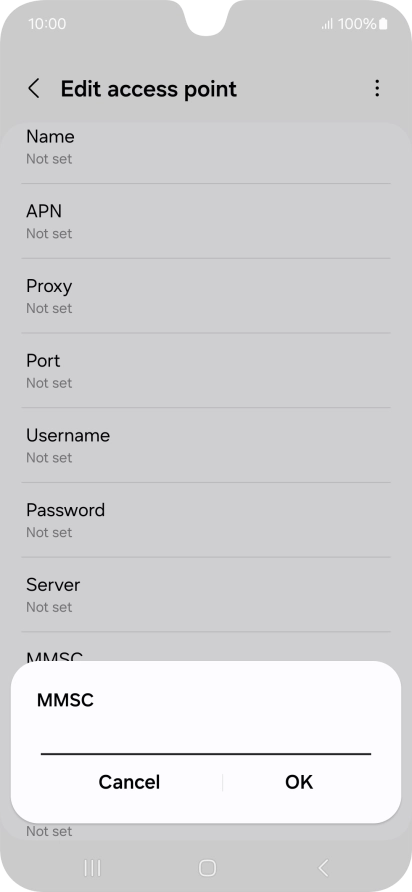 Key in http://mms.vodafone.co.uk/servlets/mms and press OK.