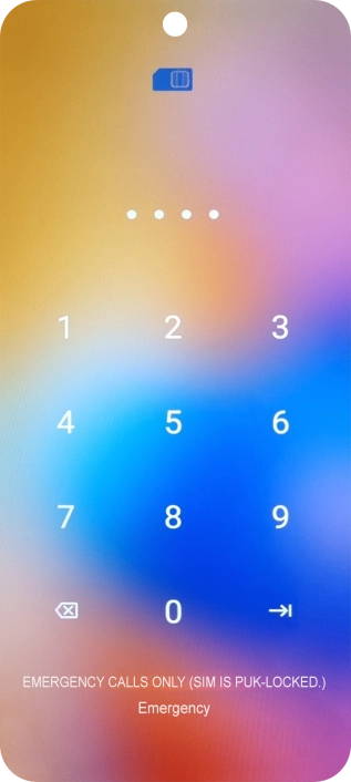 Key in a new four-digit PIN and press arrow right.