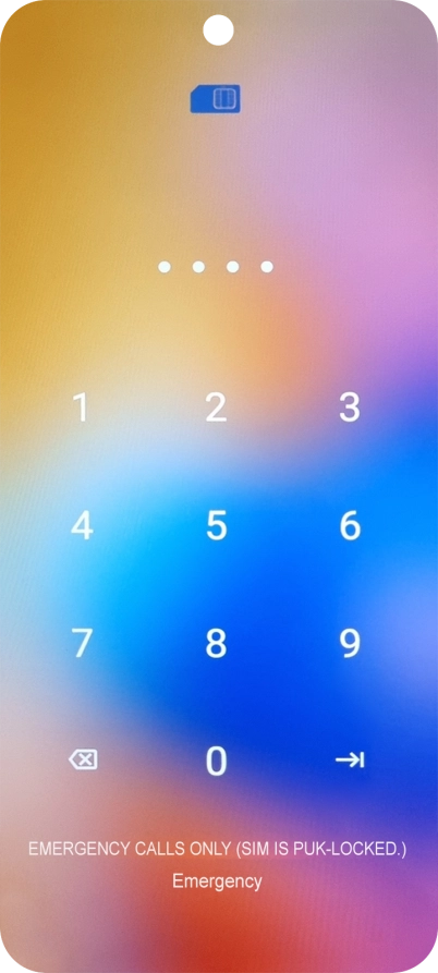 Key in a new four-digit PIN and press arrow right.