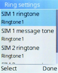 Select SIM ringtone.