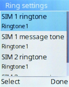 Select SIM ringtone.