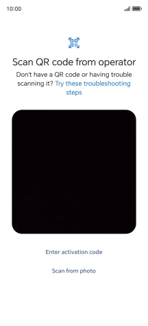 Place the QR code you've received inside the phone camera frame to scan the code.