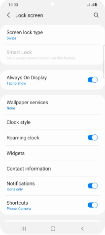 Press Screen lock type.