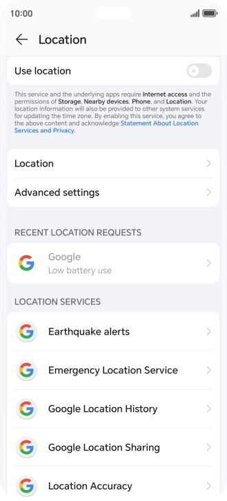 Press the indicator next to 