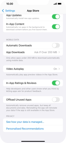 Press the indicator next to 