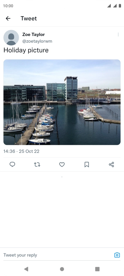Press the text input field.