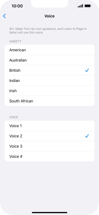 Press the required accent.
