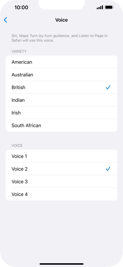 Press the required accent.
