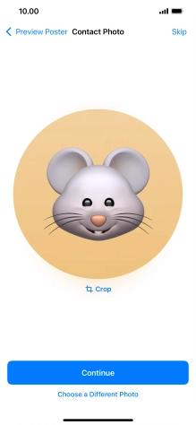 Follow the instructions on the screen to customise the selected picture and press Continue.