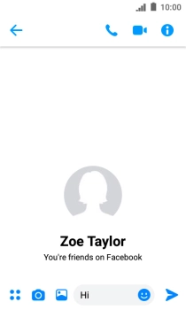 Write the required message and press the send icon.