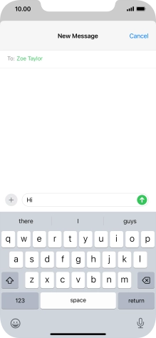 Press the send icon. Press the send icon.