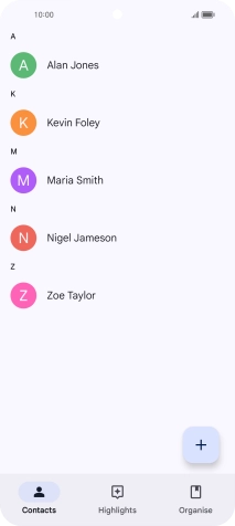 Press the new contact icon.