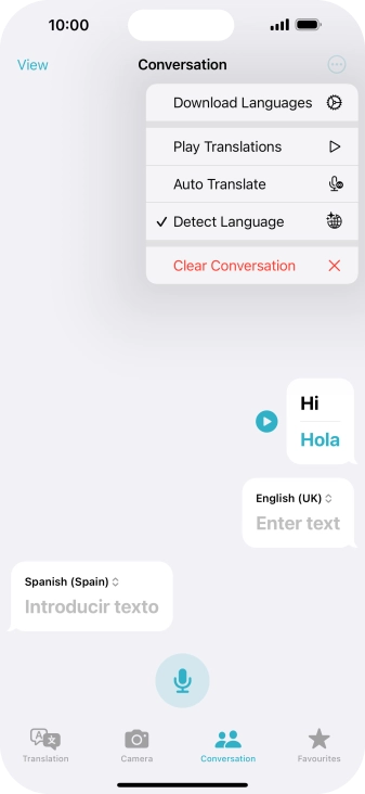 Press Clear Conversation.