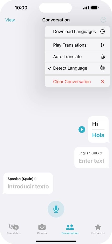 Press Clear Conversation.