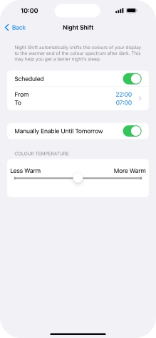 Press and drag the indicator below 