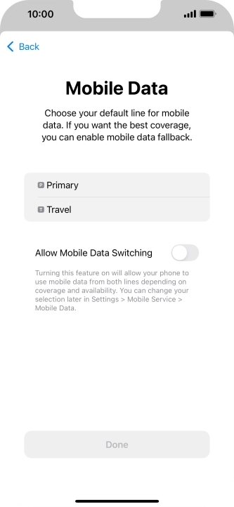 Press the required price plan.