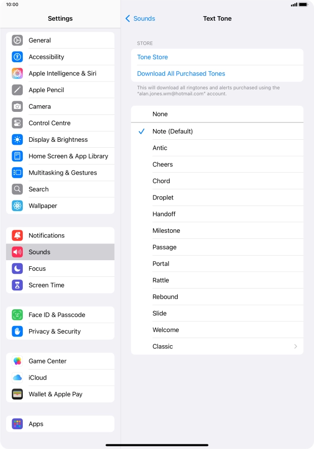 Press the required message tones to hear them.