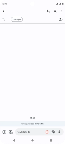 Press the text input field and write the text for your picture message.