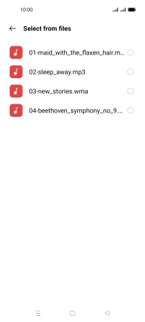 Press the required ring tones to hear them. Press the required ring tones to hear them.