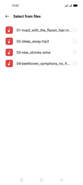 Press the required ring tones to hear them. Press the required ring tones to hear them.