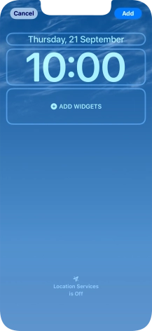To customise the way the lock screen date is displayed, press the date widget and follow the instructions on the screen to select the required widget display mode.