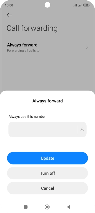 Press Turn off.