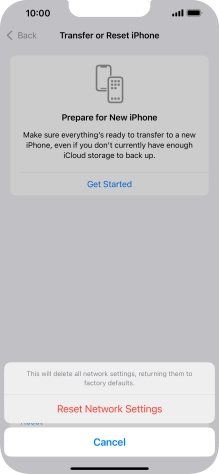 Press Reset Network Settings.
