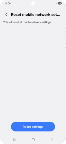 Press Reset settings.