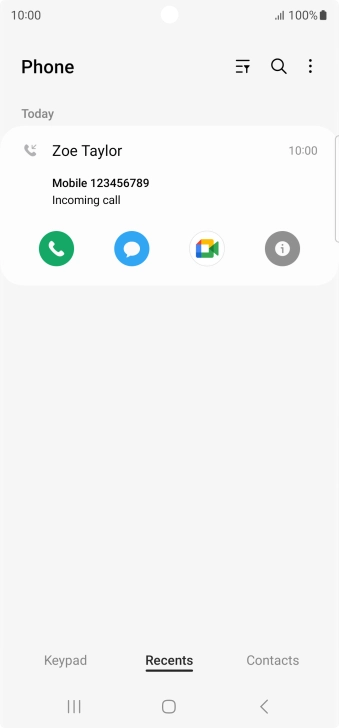 Press the info icon. Press the info icon.
