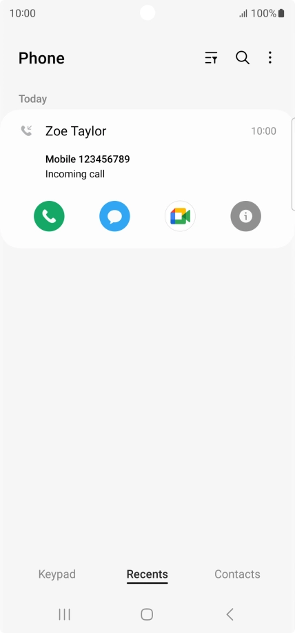 Press the info icon. Press the info icon.