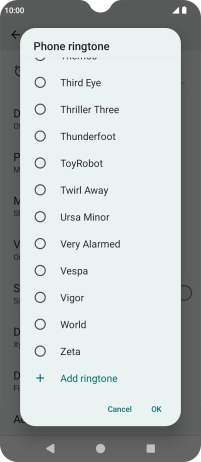 Press the required ring tones to hear them.
