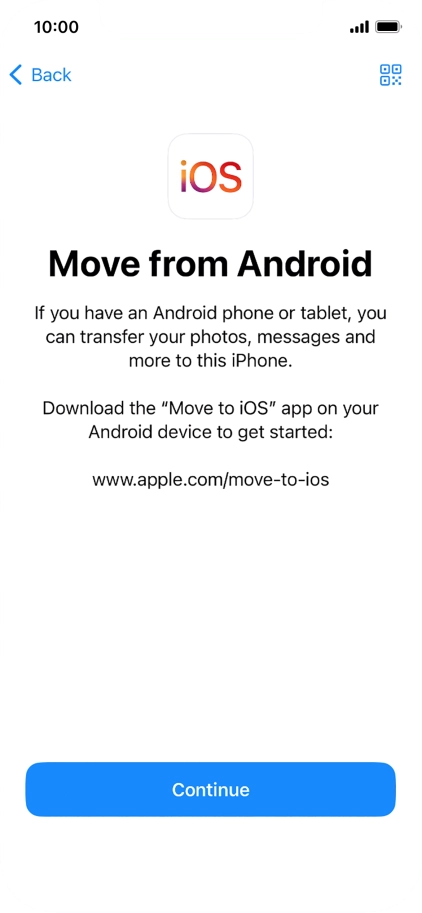 To transfer content to your phone, you need to install the app 