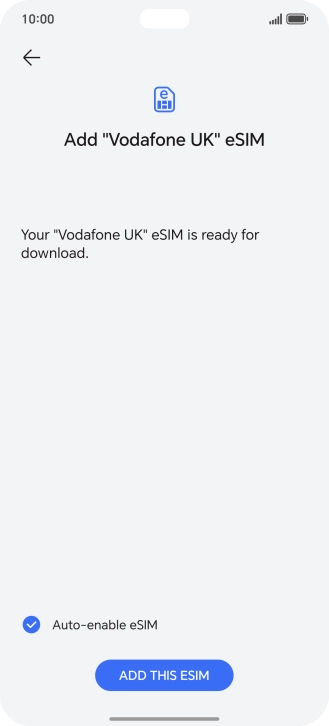 Press ADD THIS ESIM.