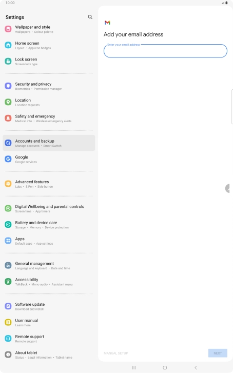 Press the field below 