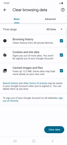 Press the fields next to the required data types. Press the fields next to the required data types.