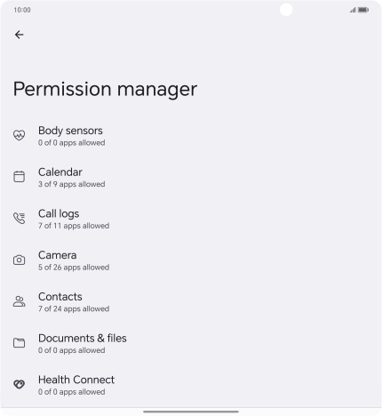 Press the required category. Press the required category.