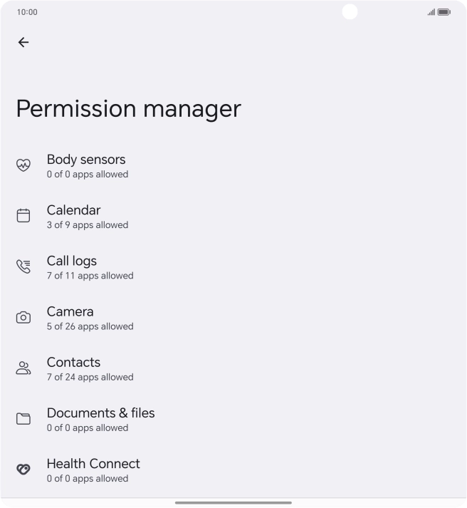 Press the required category. Press the required category.