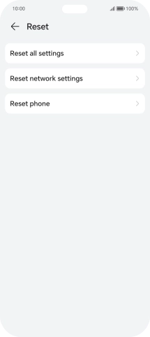 Press Reset network settings.